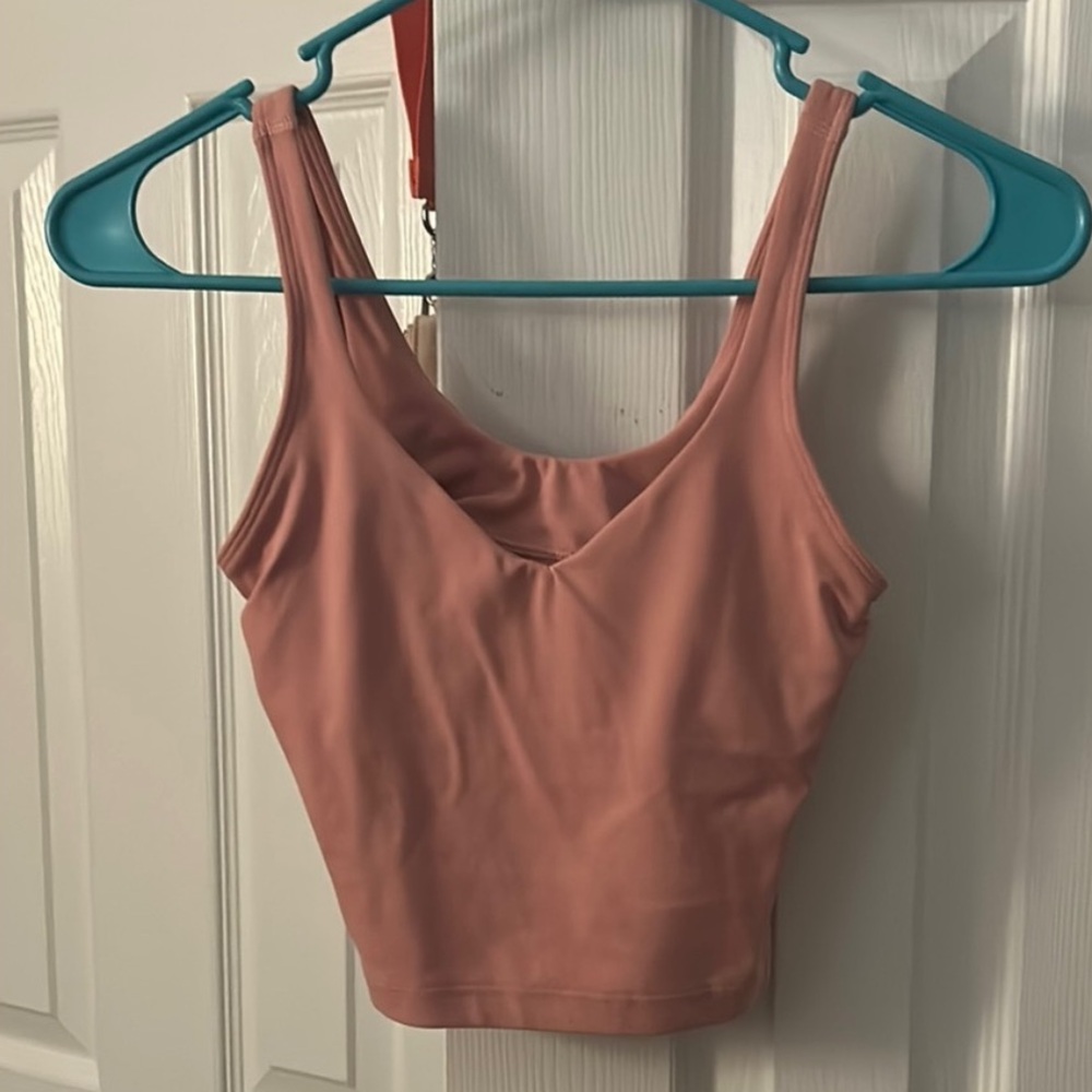 Lululemon pink align crop tank top size 0